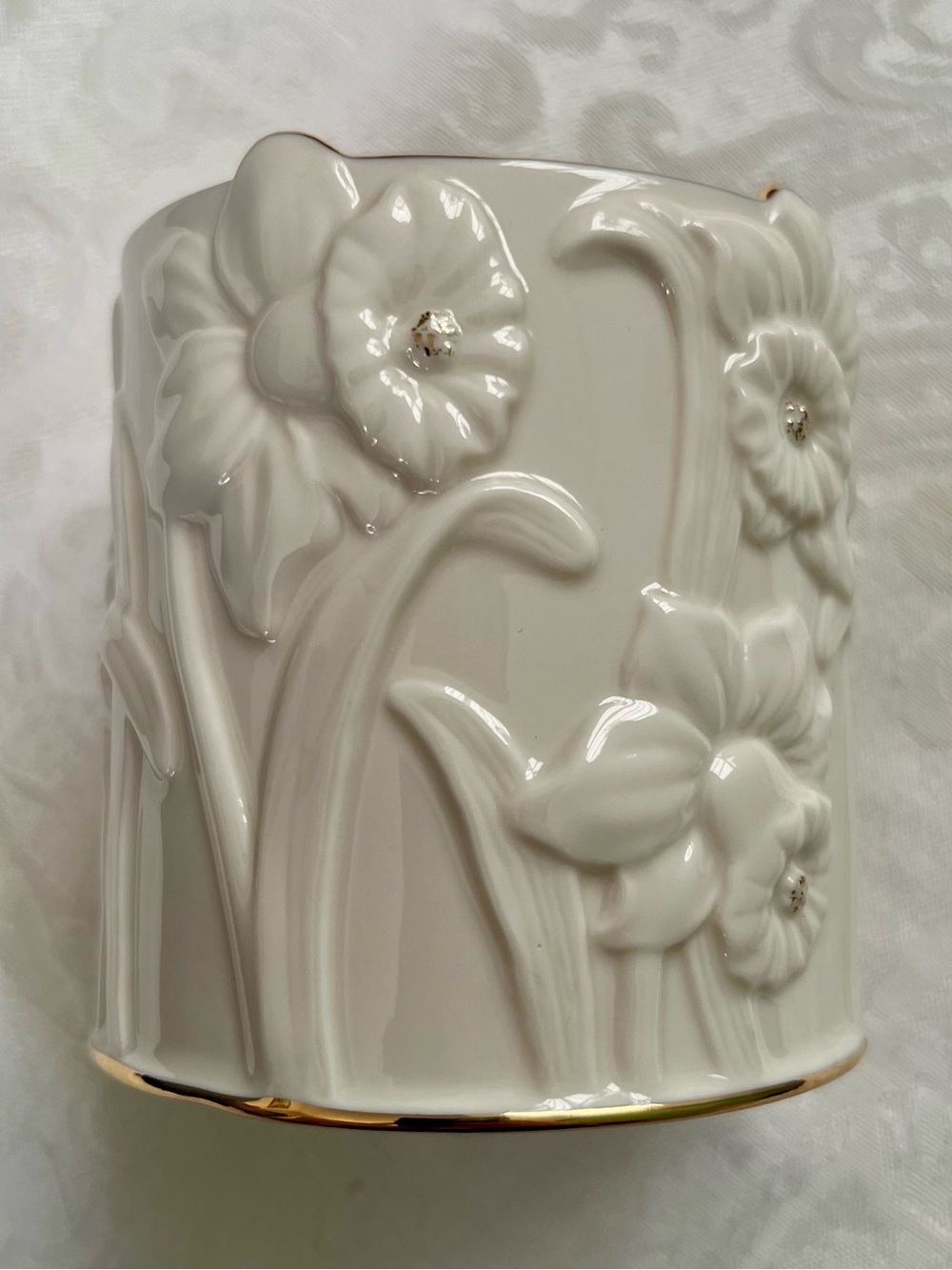 Lenox Ivory Ceramic candle holder